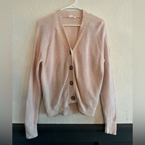 GAP Blush Pink Button Front Knit Cardigan Size L